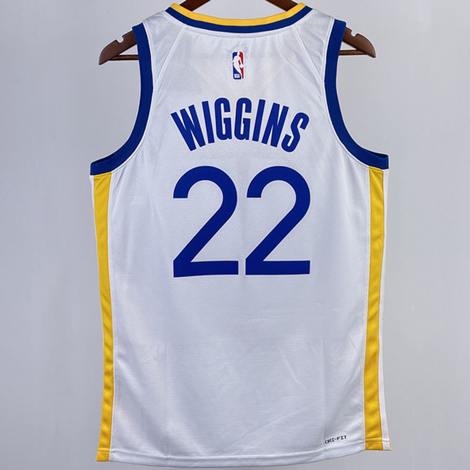 2023/24 Warriors WIGGINS #22 White NBA Jerseys