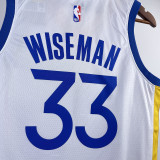2023/24 Warriors WISEMAN #33 White  NBA Jerseys