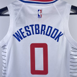 Clippers WESTBROOK #0 White Kids NBA Jersey 热压