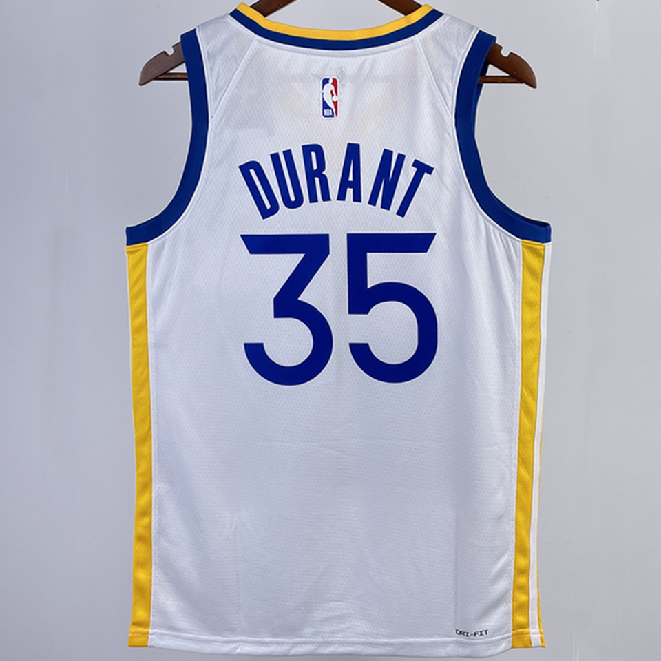 2023/24 Warriors DURANT #35 White NBA Jerseys