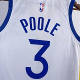 2023/24 Warriors POOLE #3 White  NBA Jerseys