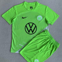 2023/24 Wolfsburg Home Green Kids Soccer Jersey