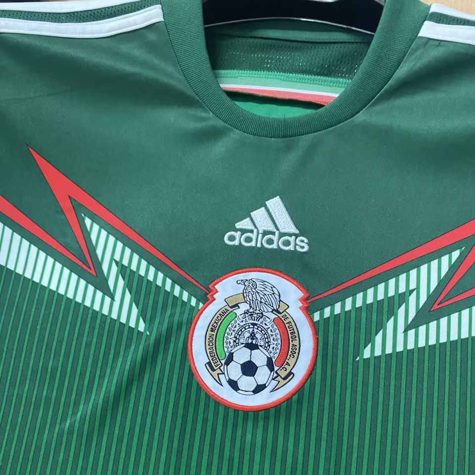 1970 Mexico Home Green Retro Soccer Jersey