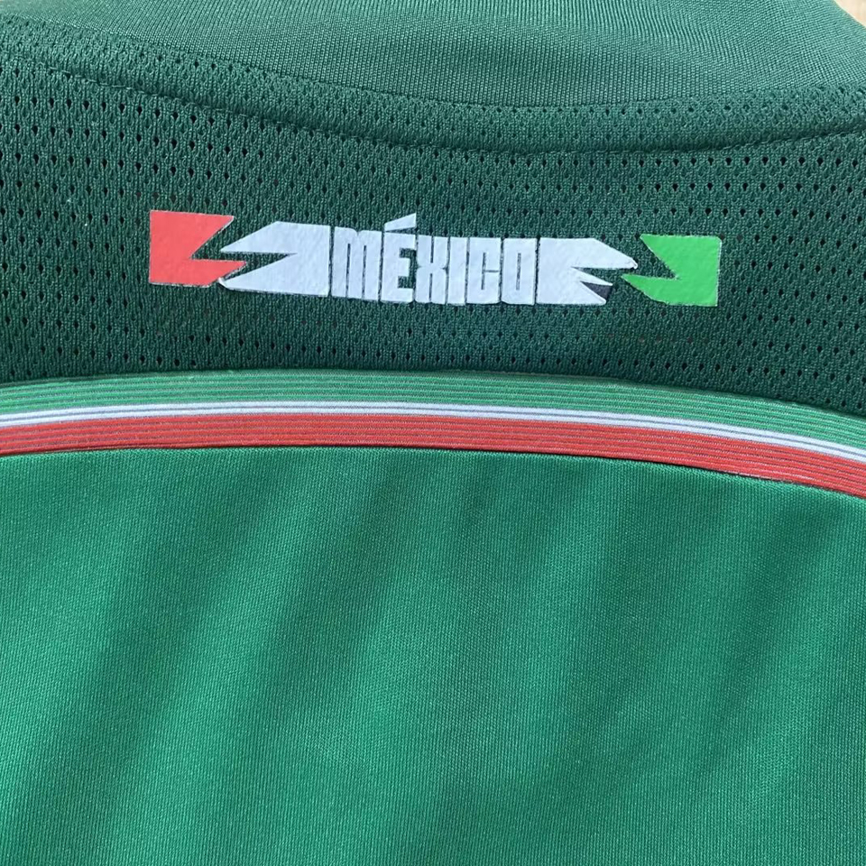 1970 Mexico Home Green Retro Soccer Jersey