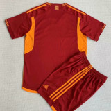 2023/24 Roma Home Red Kids Soccer Jersey