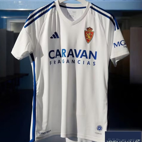 2023/24 Zaragoza Home White Fans Soccer Jersey
