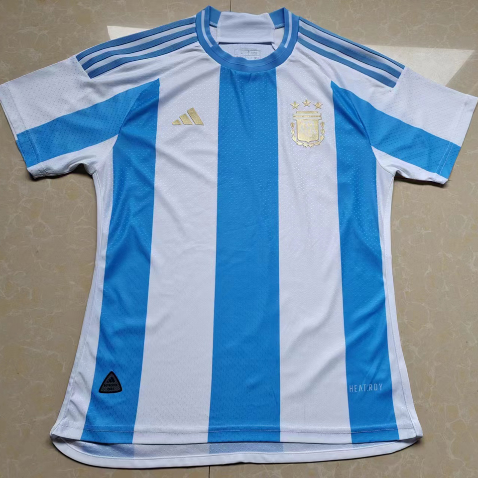 Player Version 2023 Argentina Pre-Match Navy Jersey - Kitsociety
