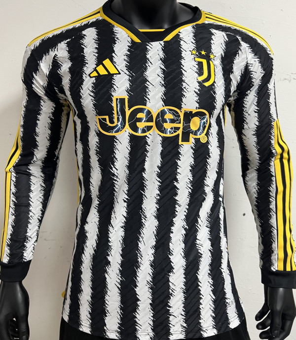 2023/24 JUV Home Player Version Long Sleeve Jersey