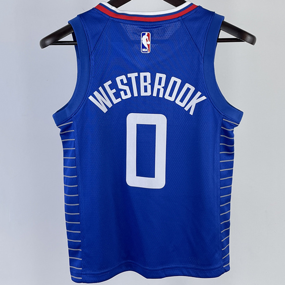 US$ 26.00 - 22-23 Clippers WESTBROOK #0 Blue Top Quality Hot Pressing NBA  Jersey - m.