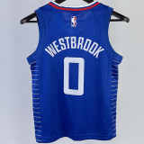 Clippers WESTBROOK #0 Blue Kids NBA Jersey 热压