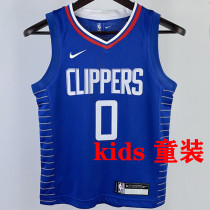 Clippers WESTBROOK #0 Blue Kids NBA Jersey 热压