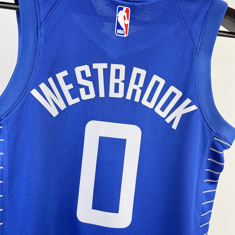 Clippers WESTBROOK #0 Blue Kids NBA Jersey 热压