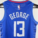 Clippers GEORGE #13 Blue Kids NBA Jersey 热压