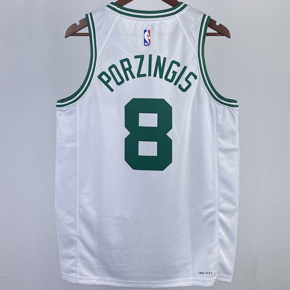 2023/24 Celtics PORAIGIS #8 White NBA Jerseys 热压