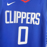 Clippers WESTBROOK #0 Blue Kids NBA Jersey 热压