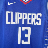 Clippers GEORGE #13 Blue Kids NBA Jersey 热压