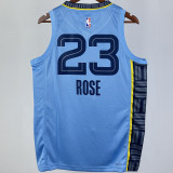 2023/24 Grizzlies ROSE #23 Blue  NBA Jerseys