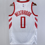 Rockets  WESTBROK #0 White Home NBA Jerseys