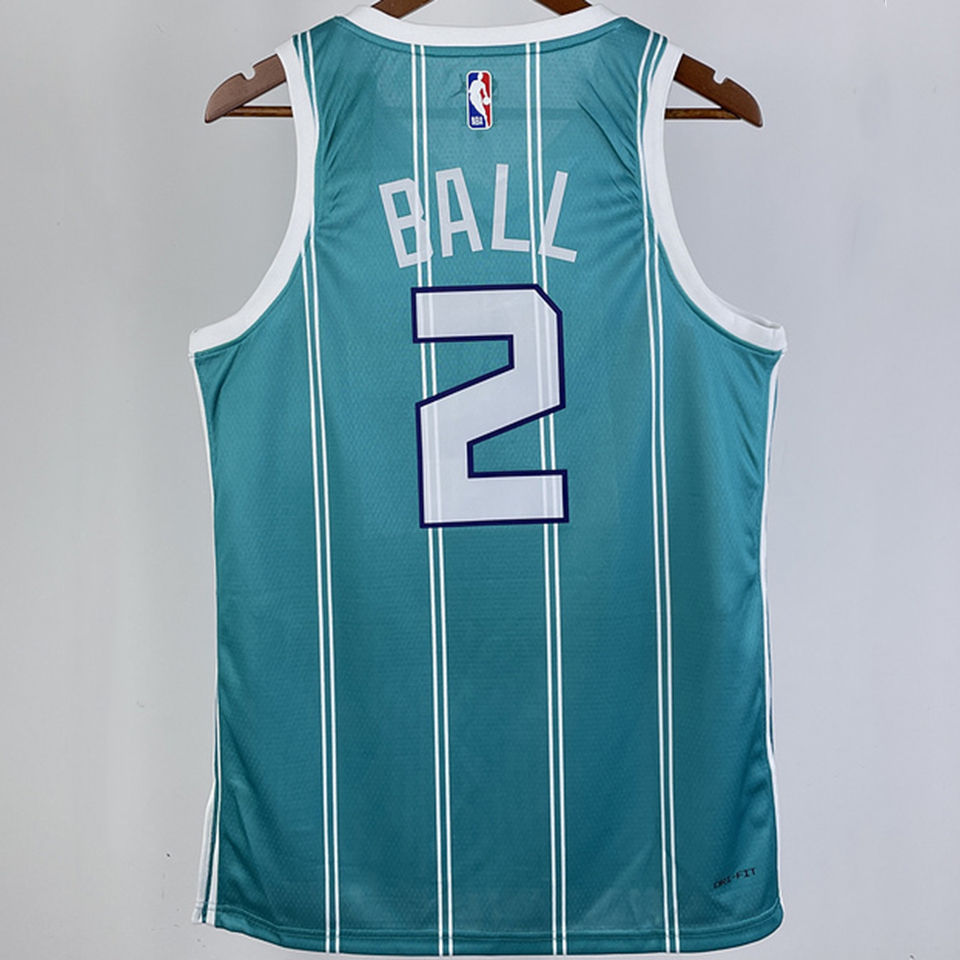 2023/24 Hornets BALL #2 Green NBA Jerseys