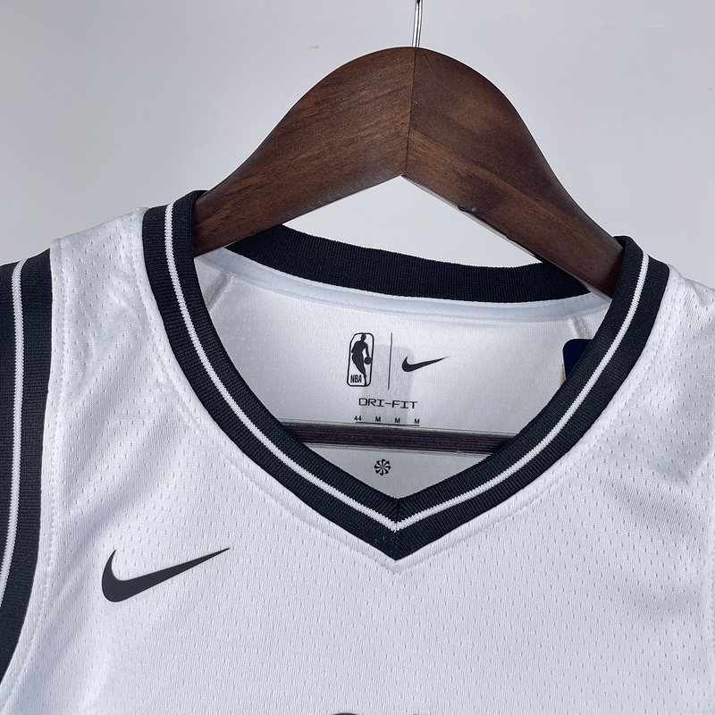 Nets IRVING #11 White Kids NBA Jersey 热压