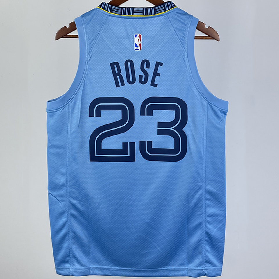 2023/24 Grizzlies ROSE #23 Sapphire Blue NBA Jerseys