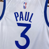 2023/24 Lakers PAUL #3 White NBA Jerseys 热压