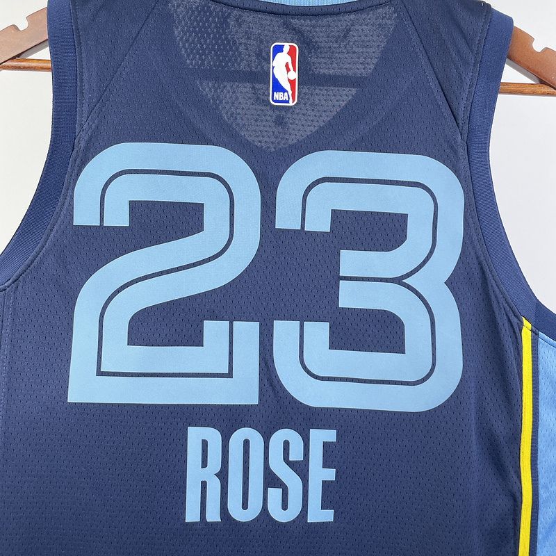 2023/24 Grizzlies ROSE #23 Sapphire Blue NBA Jerseys