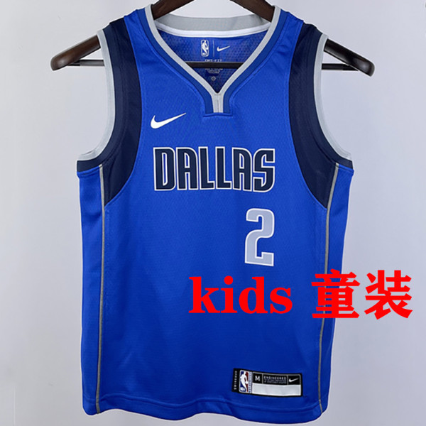 Mavericks IRVING #2 Blue  Kids NBA Jersey 热压