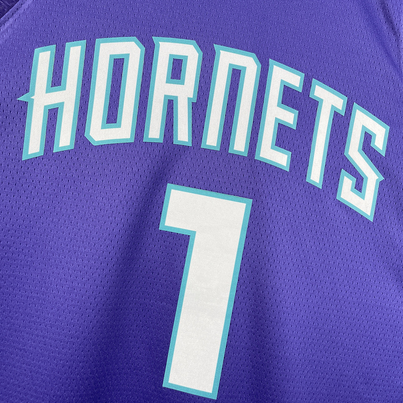 2023/24 Hornets BALL #1 Green NBA Jerseys