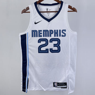 2023/24 Grizzlies MORANT #12 Sapphire Blue Kids NBA Jersey 热压