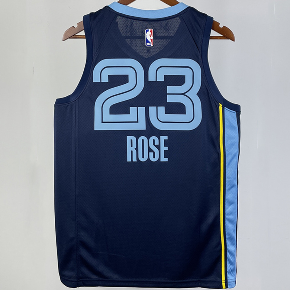 2023/24 Grizzlies ROSE #23 White NBA Jerseys