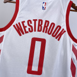 Rockets  WESTBROK #0 White Home NBA Jerseys