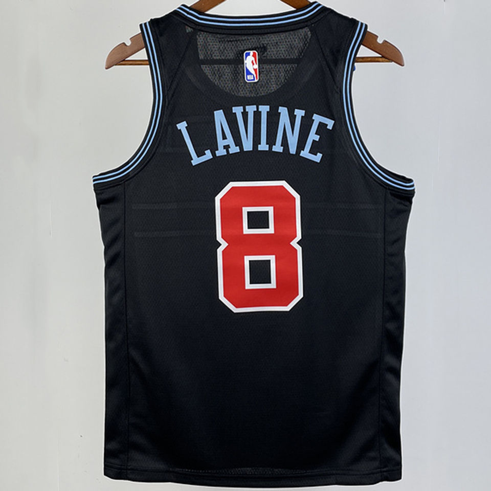 Chicago Bulls 8 Lavine nba basketball swingman city jersey black