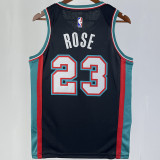 Grizzlies ROSE #23 Black Retro NBA Jerseys