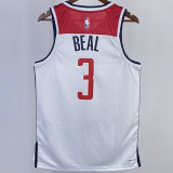 2023/24 Wizards BEAL #3 White Home NBA Jerseys