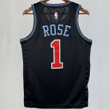 2023/24 Bulls ROSE #1 Black City Edition NBA Jerseys 热压