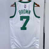 2023/24 Celtics BROWN #7  White Retro NBA Jerseys 热压