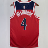 2023/24 Wizards WESTBROOK #4 Red Away NBA Jerseys