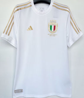 2023 Italy 125th Anniversary White Fans Soccer Jersey 硅胶