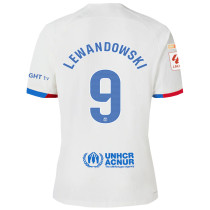 LEWANDOWSKI #9 BA 1:1 Quality Away Fans Jersey 2023/24 (Have UNHCR ACNUR 有背号下广告) ★★