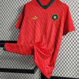 2023/24 Morocco Home Red Fans Soccer Jersey