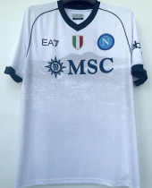 2023/24 Napoli 1:1 Quality Away White Fans Jersey 带胸前金章