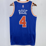 2023/24 NY Knicks ROSE #4 Blue NBA Jerseys