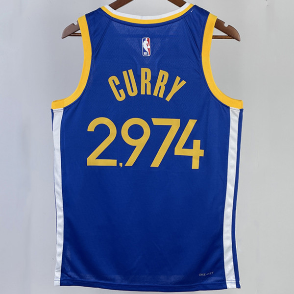 2023/24 Warriors CURRY #2974 Blue  NBA Jerseys