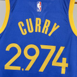 2023/24 Warriors CURRY #2974 Blue  NBA Jerseys