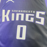 2023/24 Kings MONK #0 purple NBA Jerseys 热压