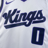 2023/24 Kings MONK #0 White NBA Jerseys 热压