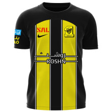 2023/24 Al Ittihad Home Yellow Black Fans Jersey 吉达联