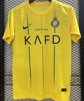2023/24 Al Nassr 1:1 Quality Home Yellow Fans Soccer Jersey