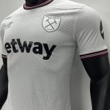 2023/24 West Ham Away White Player Version Soccer Jersey